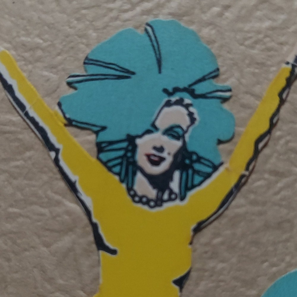 Vintage hand made Paper Cutout Figures Glamorous Women. marilyn monroe & divine - Picture 2 of 4